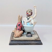 1980s Ron Lee A Hard Day's Bath Sample Figurine