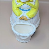 1990s Dept 56 Ceramic Rabbit Planter