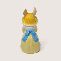 Vintage Dept 56 Ceramic Rabbit Planter Figurine
