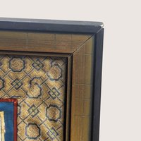 Vintage Chinese Embroidered Silk Panel Framed Wall Art