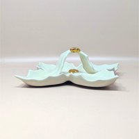 1960s Holland Mold Ceramic Four Part Leaf Dish
