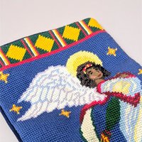1990s Handmade Peace on Earth Stocking