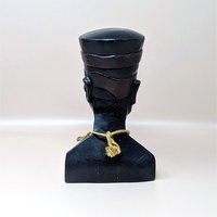 1970s Hand Carved Wood Queen Nefertiti Bust