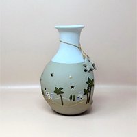 1990s Roman Inc Ceramic Light Up Nativity Vase