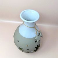 1990s Roman Inc Ceramic Light Up Nativity Vase