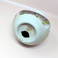1990s Roman Inc Ceramic Light Up Nativity Vase