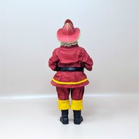 1990s Fabriche Fireman Santa Holding Wreath Figurine