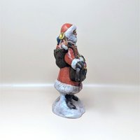 1990s Hand Painted Ceramic Santa Figure