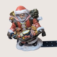 1980s Vintage Ceramic Hand Painted Santa Claus Figurine