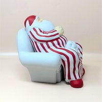 1990s Dept 56 Winter Silhouettes Cat Nap Santa Figurine