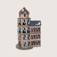 1987 Dept 56 Porcelain The Tower Cafe Christmas Village Building