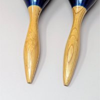 1980s Hand Painted Floral Wooden Maracas Pair