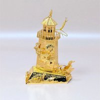 1998 Danbury Mint 23kt Gold Plated North Pole Lighthouse Ornament