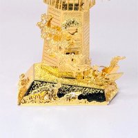 1998 Danbury Mint 23kt Gold Plated North Pole Lighthouse Ornament