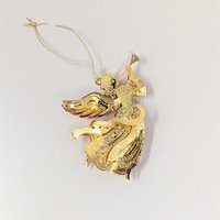 1999 Danbury Mint 23kt Gold Plated Millennium Angel Ornament