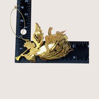 1990s Danbury Mint Gold Plated Millennium Angel Christmas Ornament
