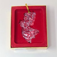 1990s Gorham Crystal Angel Holding Star Ornament