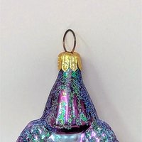 1990s Christopher Radko Blown Glass Church Ornament