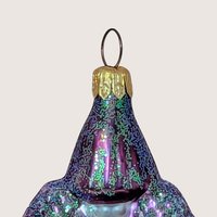 1990s Christopher Radko Hand Blown Glass Church Christmas Ornament