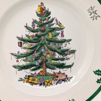 Vintage Spode Christmas Tree Cookies for Santa Plate