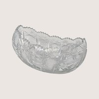 1890s American Brilliant Period Cut Glass Banana Bowl