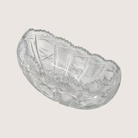 1890s American Brilliant Period Cut Glass Banana Bowl