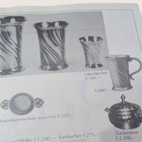 1970s Salzburger Zinnstube Austrian Pewter Pitcher and Cups Serving Set