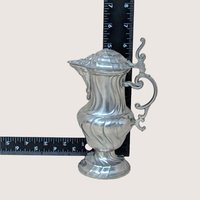 1970s Salzburger Zinnstube Austrian Pewter Pitcher and Cups Serving Set