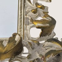 1920s Antique Hollywood Regency Large Mirrored Vanity Serving Tray