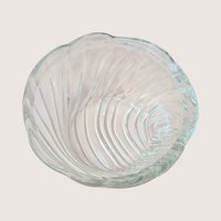 1950s Kromex Swirl Clear Glass Candy Dish with Chrome Lid