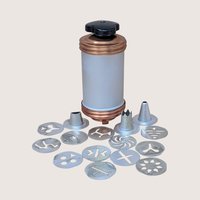 1980s Mirro Copper Anodized 16 Piece Cookie Pastry Press Set