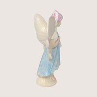 1970s Vintage Hand Painted Ceramic Pastel Fairy Figurine