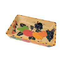 Mundo de Azulejos Talavera Casserole Dish Hand Painted Fruit Mexico Pottery 10"