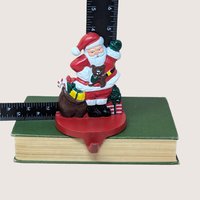 Vintage Cast Iron Santa Claus Stocking Holder