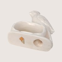 1960s Ardalt Japan White Cardinal Napkin Rings Set of 8