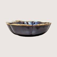 1970s McCoy Brown Drip Fluted Bowl