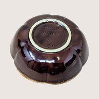 1970s McCoy Brown Drip Fluted Bowl