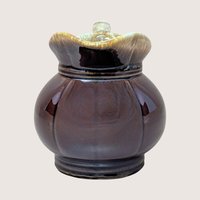 1970s McCoy Brown Drip Creamer Pitcher