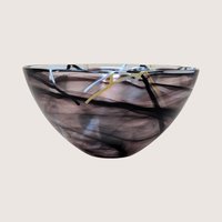 1990s Kosta Boda Anna Ehrner Contrast Bowl