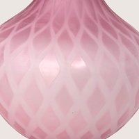 Vintage Murano Art Glass Vase Pink Diamond Quilt