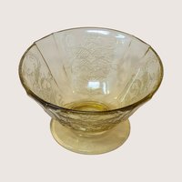 1930s Federal Glass Madrid Amber Sherbet Cups Set of 5