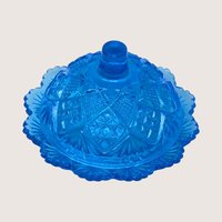 1960s Westmoreland Thumbelina Blue Toy Sugar Creamer and Butter Set