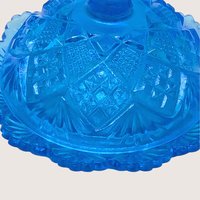 1960s Westmoreland Thumbelina Blue Toy Sugar Creamer and Butter Set