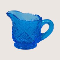 1960s Westmoreland Thumbelina Blue Toy Sugar Creamer and Butter Set