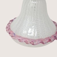 1950s Murano Latticino Glass Perfume Bottle with Jeweled Atomizer