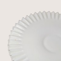 1950s Fenton Silver Crest Ruffled Cake Plate