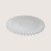 1950s Fenton Silver Crest Ruffled Cake Plate