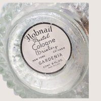1950s Wrisley Pastel Hobnail Gardenia Cologne Bottle