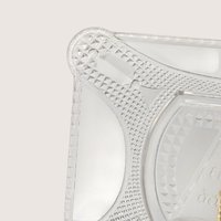 1880s Early American Pressed Glass Open Book Bread Tray