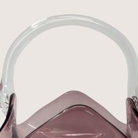 1960s Viking Glass Amethyst Epic Handkerchief Basket